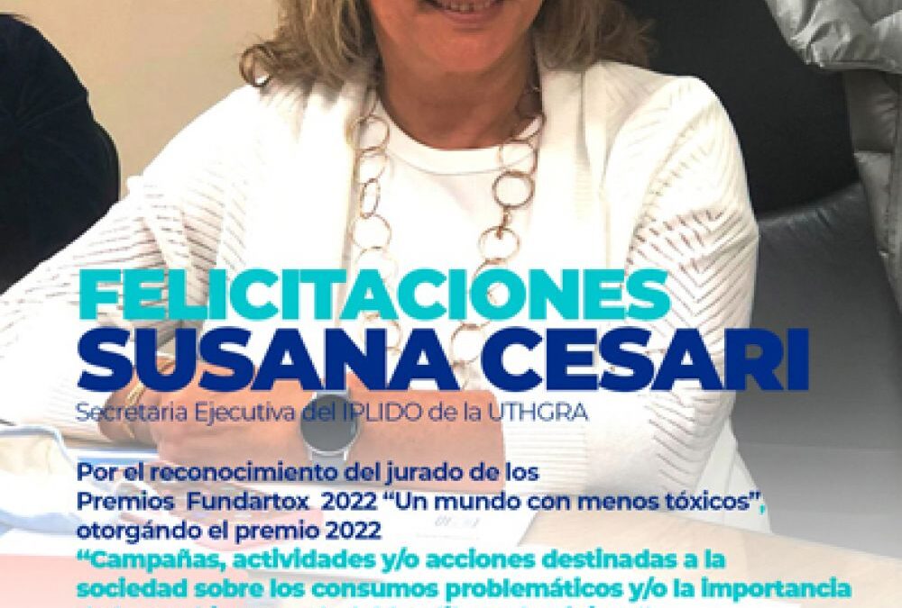 Reconocimiento al Iplido de la UTHGRA en los premios Fundartox 2022