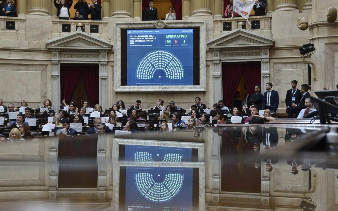 Diputados dio media sanción a la ley de formación y desarrollo de la enfermería