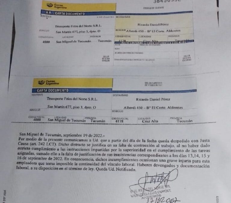 #Camioneros A menos de 2 meses de las elecciones, empiezan a despedir a todos los candidatos de la lista opositora en Tucumán