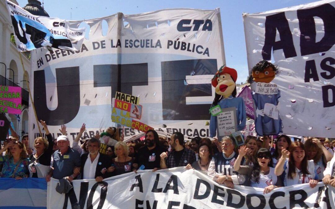 UTE convocó a un paro de docentes en CABA en rechazo a la “baja del presupuesto educativo»