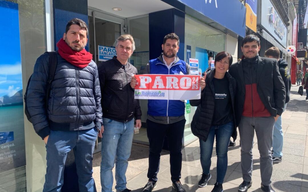 Bancarios paran y denuncian «achique» en sucursales del BBVA