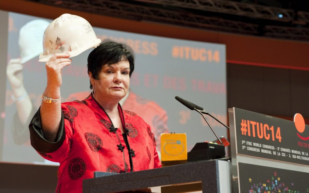 A pocos días del Congreso de la CSI, Sharan Burrow se despide de la Secretaría General