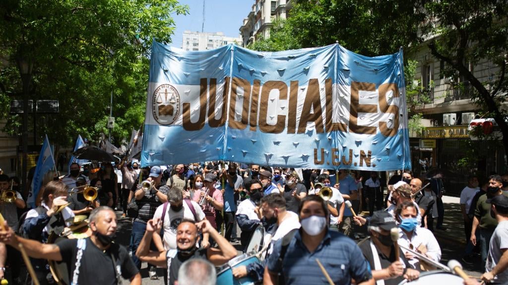 Judiciales paran y marchan hoy por mejores salarios y para integrar la obra social