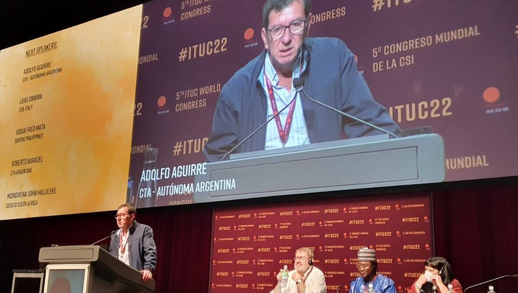 DIRIGENTES DE LA CTA AUTÓNOMA SE SUMAN A LA CONDUCCIÓN DE LA CONFEDERACIÓN SINDICAL INTERNACIONAL