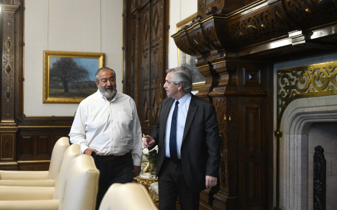 Con el bono de fin de año en agenda y la suma fija descartada, Alberto Fernández recibió en su despacho a Héctor Daer