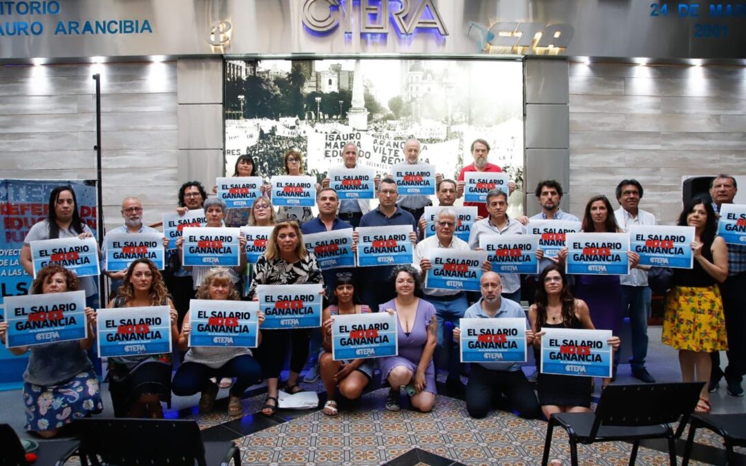 Los docentes de Ctera respaldaron el proyecto de Palazzo para la modificación del Impuesto a las Ganancias