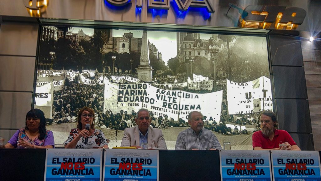 DOCENTES NACIONALES RESPALDARON LA PROPUESTA DE SERGIO PALAZZO DE MODIFICAR EL IMPUESTO A LAS GANANCIAS