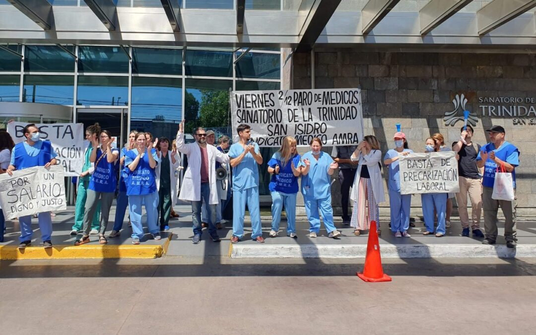 AMRA convocó a paro y movilización de médicos del Sanatorio de la Trinidad Galeno