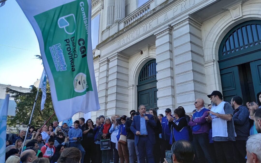 Rige un paro total en el Banco Provincia por el régimen jubilatorio