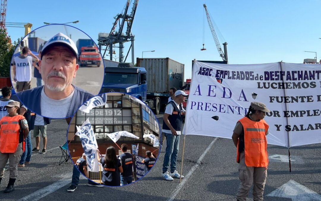 Empleados de despachantes de aduana paran por paritarias con cortes totales en el puerto porteño
