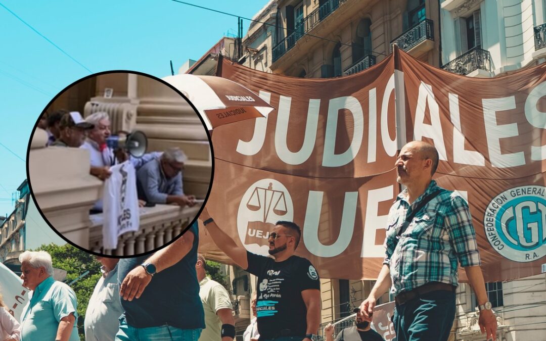 Piumato encabezó un banderazo y anunció un paro nacional por aumentos para los judiciales