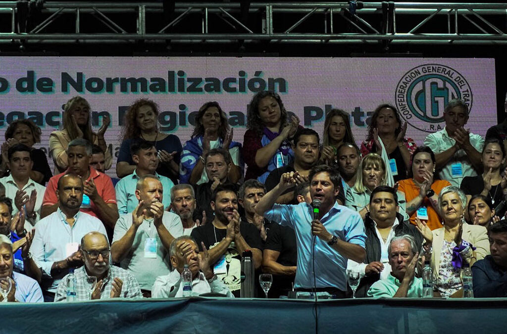 Kiciloff marcó la cancha en la normalización de la CGT La Plata con la «Gestapo sindical»
