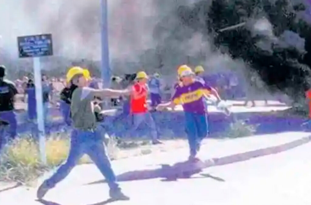 ATEN recordará el desalojo de los cascos amarillos en la torre de ingreso a Plaza Huincul