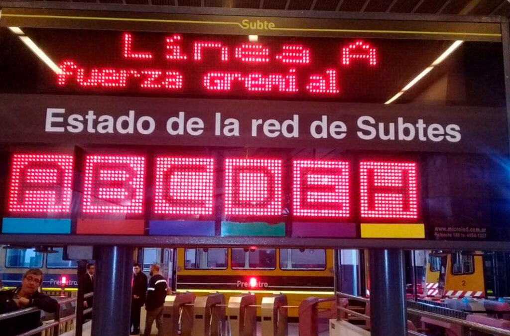 Aumenta la presión en el subte: Metrodelegados anunciaron para el hoy lunes. Medidas de fuerza que afectarán a las seis líneas