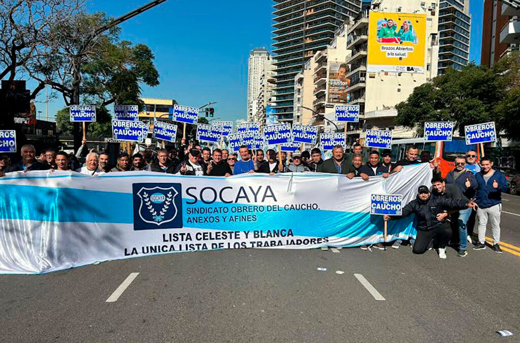 El SOCAYA abrochó un aumento cuatrimestral del 36% para los trabajadores de la Industria del caucho
