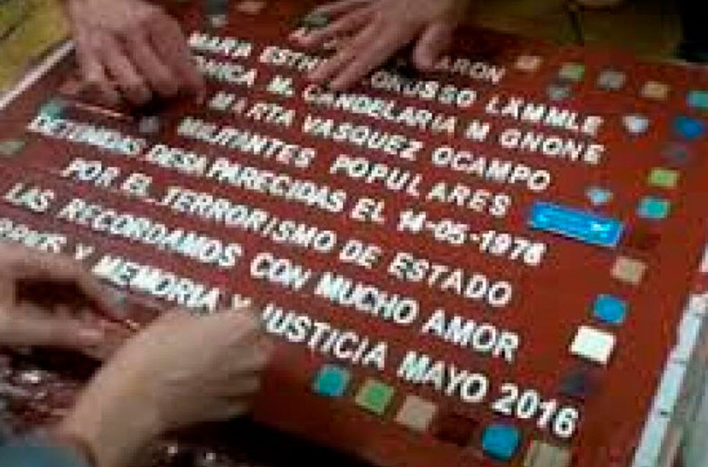 Colocarán una baldosa en homenaje a trabajadores asesinados durante la dictadura