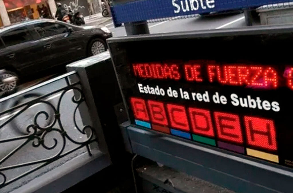 El gremio de trabajadores del Subte y Premetro aseguró que el paro tuvo 100 % de acatamiento