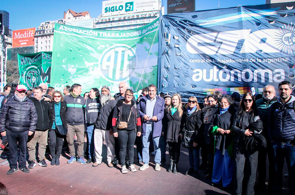 La CTA Autónoma activó el estado de movilización y asamblea permanente en sus organizaciones ante el «avance de la derecha»