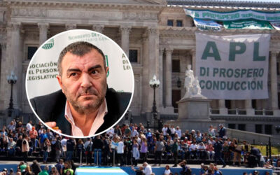 Enojo con Norberto Di Próspero en el arco sindical