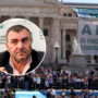 Enojo con Norberto Di Próspero en el arco sindical