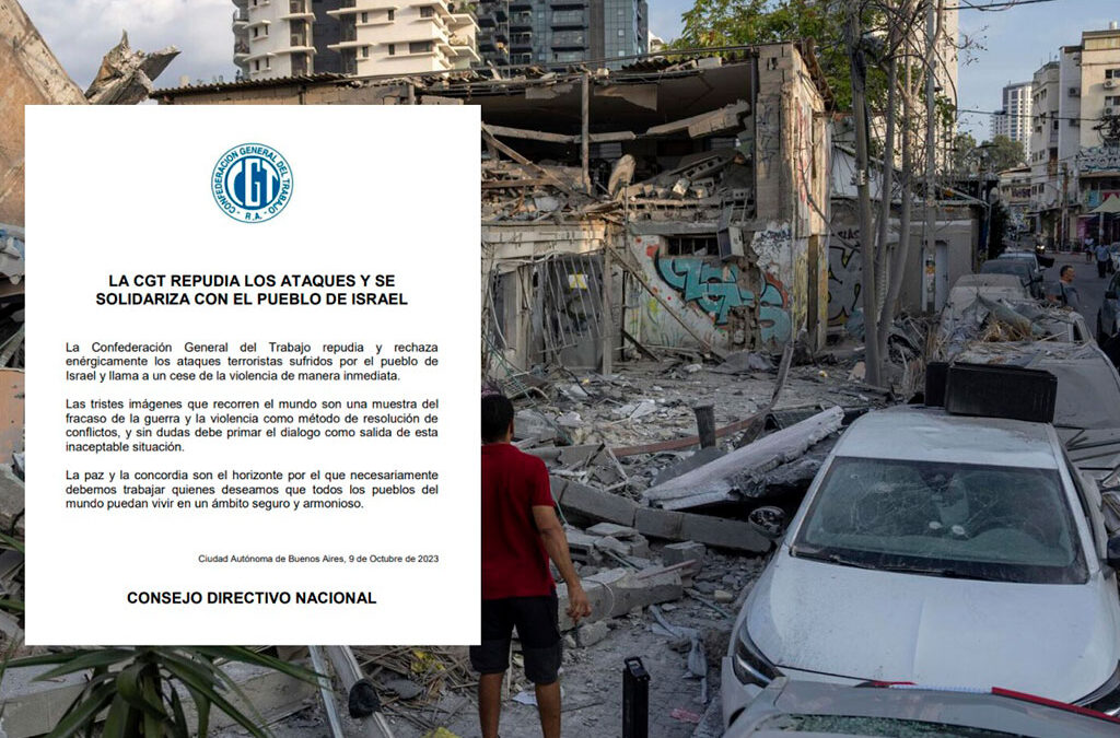 La CGT condenó los ataques a Israel y pidió un “cese de la violencia”