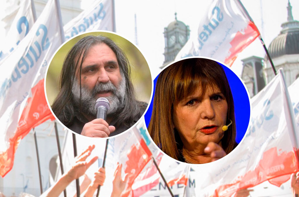 Baradel intimó a Patricia Bullrich «por incitación al odio» y le pide que se retracte