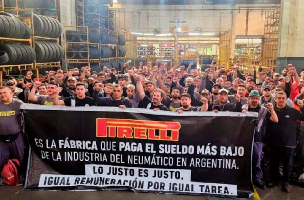 Trabajadores del neumático pararon exigiendo a Pirelli «igual salario por igual tarea»
