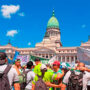 Masiva movilización de organizaciones sindicales y sociales al Congreso Nacional