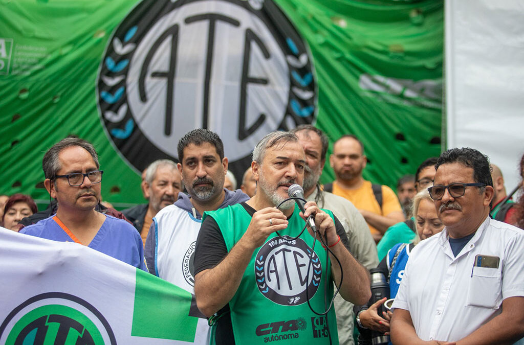 ATE celebró la adhesión al paro y advirtió al gobierno que «la conflictividad va a seguir escalando»