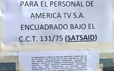 SATSAID denuncia «prácticas antisindicales» en América TV tras el despido de 249 trabajadores del gremio