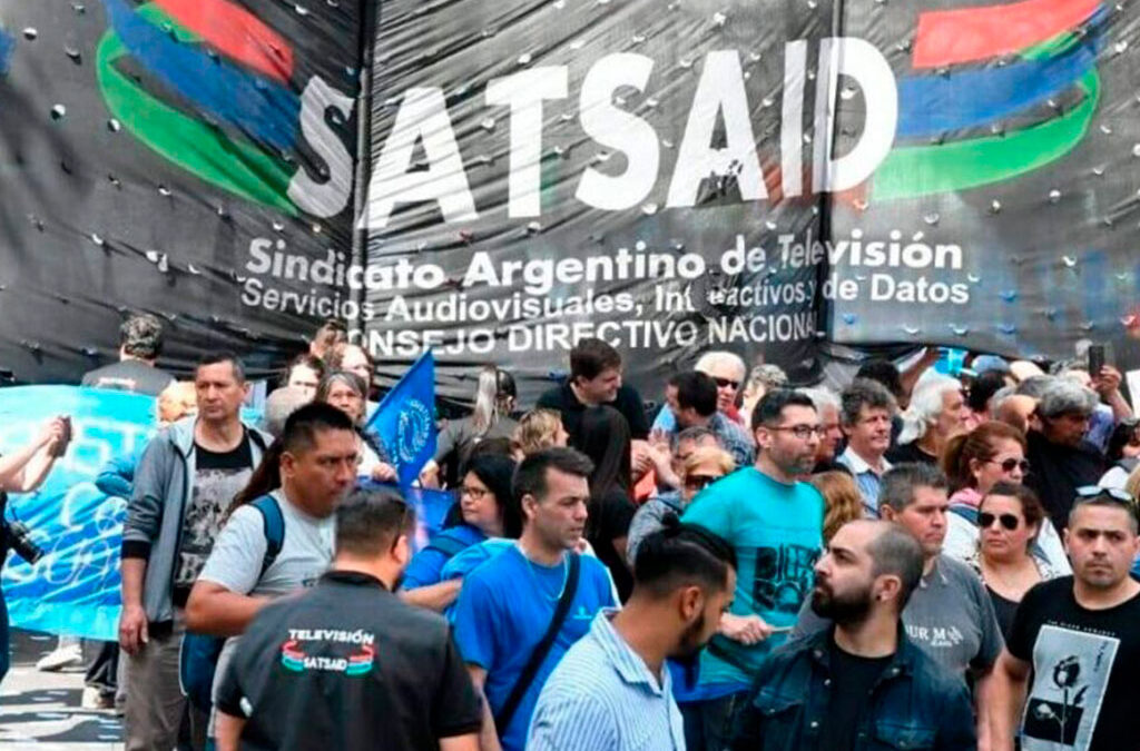 Mientras continúa en conflicto con los canales de tv, SATSAID logró un 101% por tres meses en otra rama