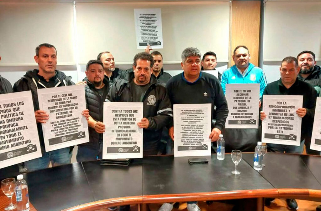 Pablo Moyano respaldó a Crespo y apoyó a los trabajadores del neumático en el conflicto por los despidos de Madanes Quintanilla en FATE