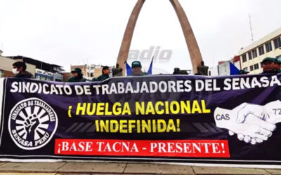 Trabajadores del Servicio Nacional de Sanidad Agraria acatan huelga nacional por segundo día