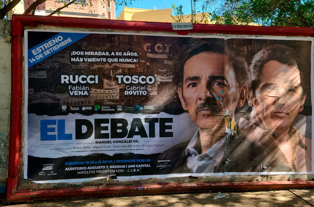 La obra de teatro «Rucci-Tosco. El debate» ya tiene fecha de estreno