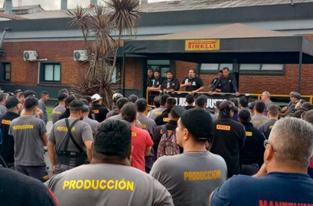 Gremio del neumático lanzó un paro total para este miércoles en Bridgestone, Fate y Pirelli