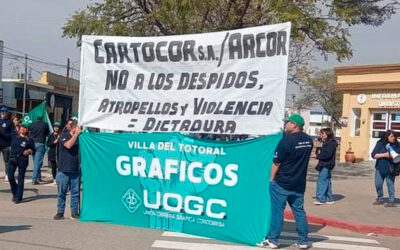 Gráficos denuncian despidos, amenazas y coacciones a empleados de Cartocor afiliados a la Unión Obrera Gráfica Cordobesa