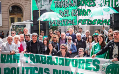 Masiva movilización contra despidos en el Ministerio de Justicia pese a las amenazas de las autoridades