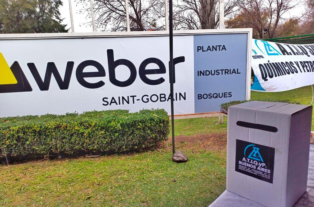 Sindicato químico rompe con las persecuciones gremiales en Saint Gobain Weber