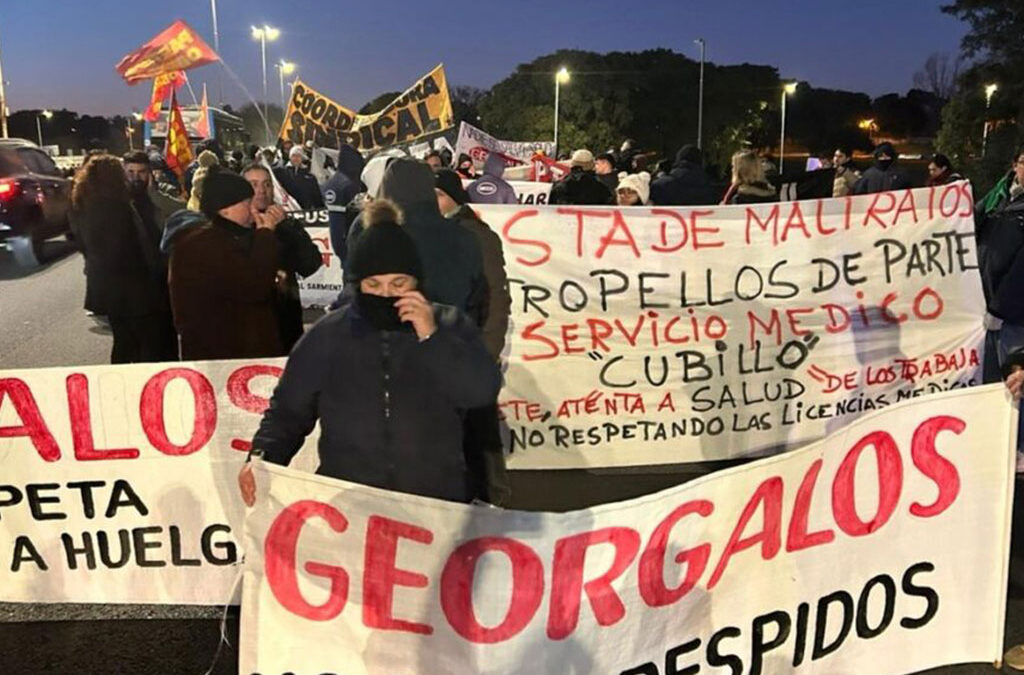 Georgalos: protesta y represión en la Panamericana, con ocho trabajadores heridos