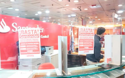 Bancarios endurecen medidas contra el Santander: «Basta de despidos y aprietes»