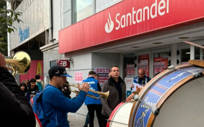 Bancarios intensifican protestas contra Banco Santander por despidos y anuncian nuevas medidas