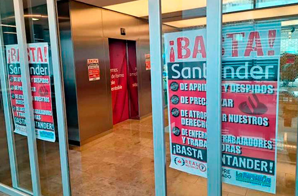 Banco Santander: trabajadores pararán el próximo martes durante las últimas tres horas de atención