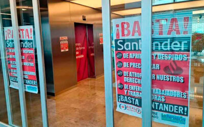 Banco Santander: trabajadores pararán el próximo martes durante las últimas tres horas de atención