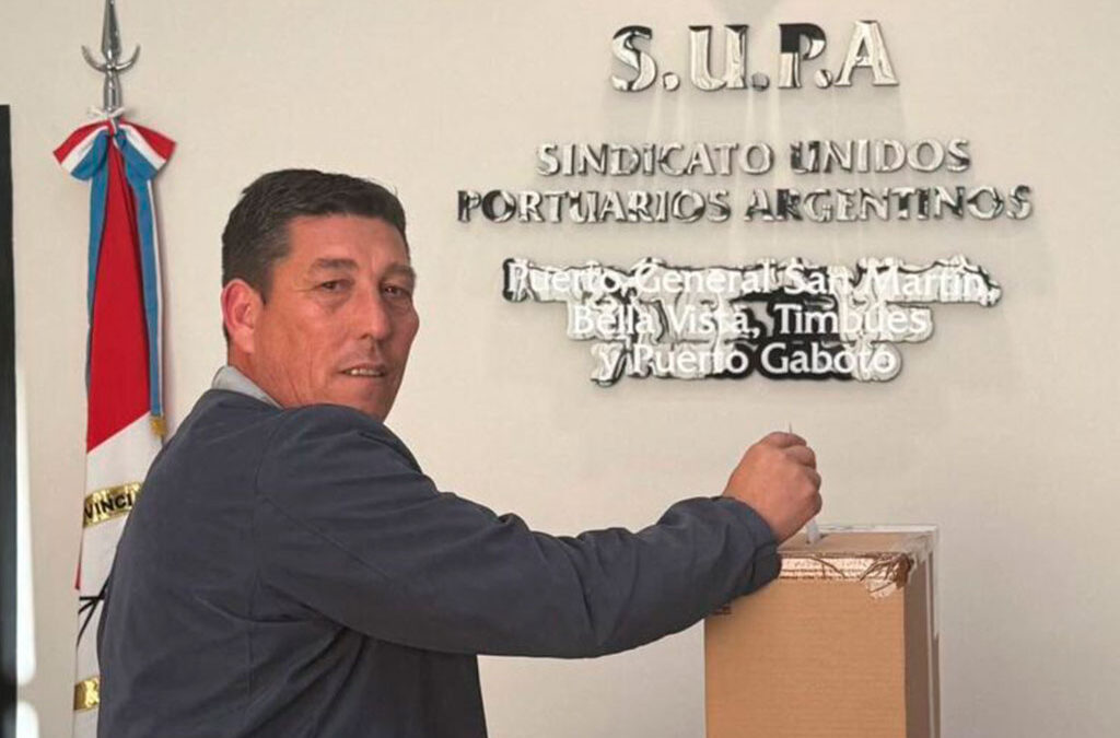 Aníbal Cabrera renovó su mandato en el SUPA de Puerto San Martín con el 99% de los votos