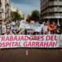 Trabajadores del Garrahan movilizaron hasta Olivos para exigir la aplicación de la Emergencia Pediátrica y Discapacidad