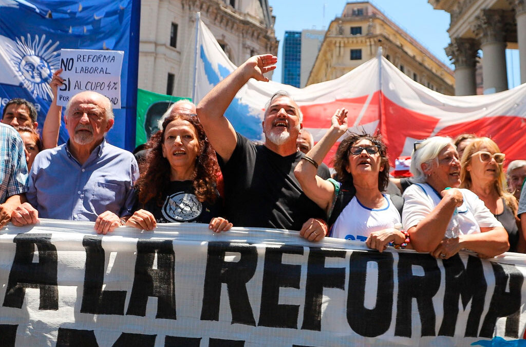 Aguiar celebró la postergación de la reforma laboral y llamó a profundizar la lucha con un paro activo: «No les podemos dar tregua»
