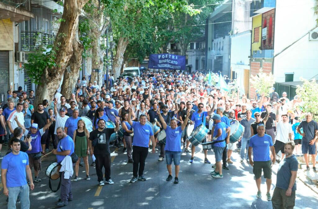 FOETRA marchó a Plaza de Mayo para decirle no a la reforma laboral