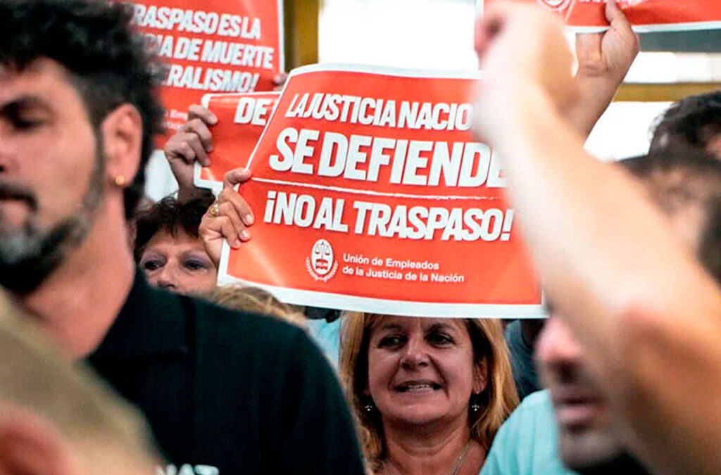 Los trabajadores judiciales paran en todo el país y marchan contra el «desmantelamiento» del Fuero del Trabajo