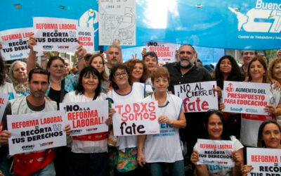 Paro y movilización contra la reforma laboral: Baradel advirtió que “la lucha va a continuar”