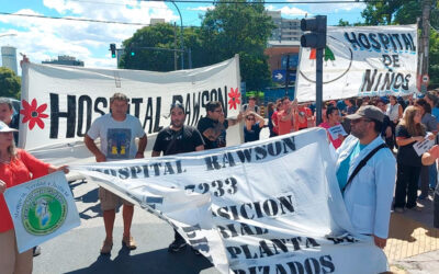 Protesta en el Polo Sanitario: trabajadores de la salud exigieron la apertura de paritarias